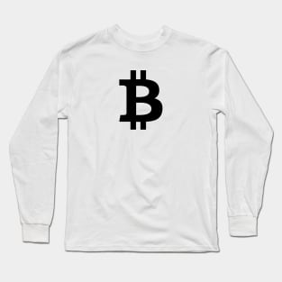 Bitcoin Logo Black - Crypto Long Sleeve T-Shirt